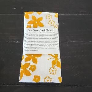 HAWAII The Lei Flour Sack Towel Downtown General Store Square Mustard Yellow